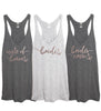 Rose Gold Bridal Party: Bride, Mate of Honor, or Brides Crew Anchor Tank - It's Your Day Clothing