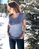 Thankful V Neck Shirt - It's Your Day Clothing