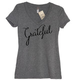 Grateful V Neck Shirt - It's Your Day Clothing
