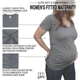 Women's Heather Gray Maternity V Neck Details - It's Your Day Clothing