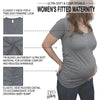 Women's Heather Gray Matertnity V Neck Details - It's Your Day Clothing