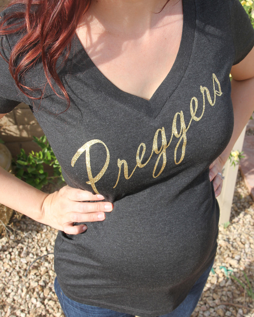 Preggers Glitter Shirt - It's Your Day Clothing