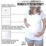 Women's White Maternity V Neck Details - It's Your Day Clothing